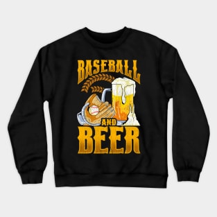 Awesome Baseball And Beer Make The Perfect Day Crewneck Sweatshirt